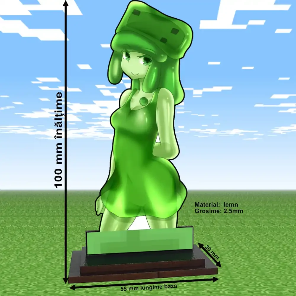 figurina-minecraft-anime-2T34 Figurina Slime Girl dimensiuni