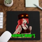 Mousepad negru Minecraft Anime Magma Cube