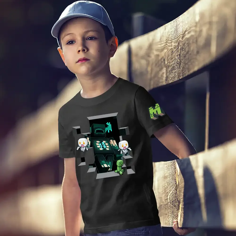 Tricou Minecraft Aternos Warden Baieti