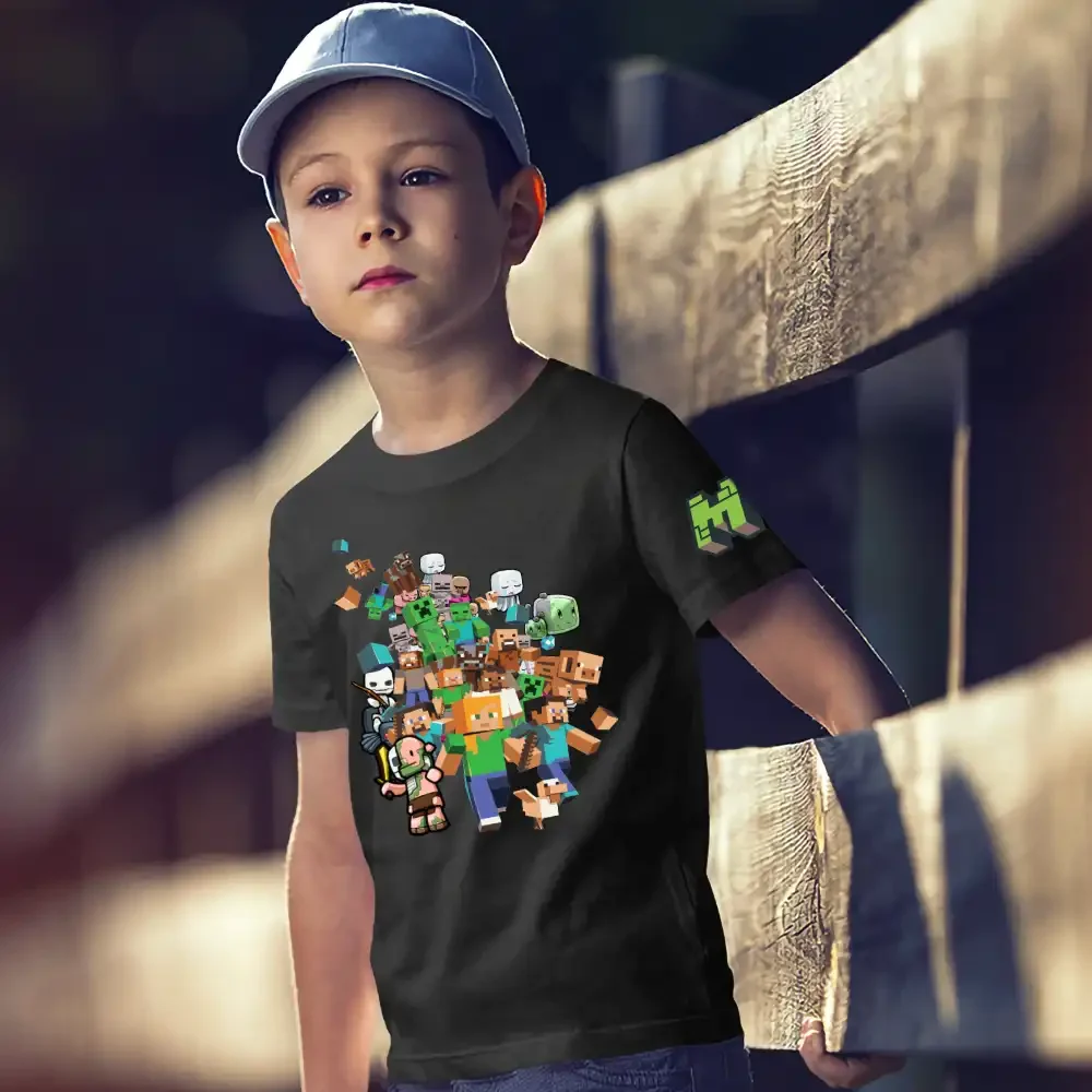 tricou-minecraft-11w2T54 Tricou Minecraft Party Curseforge Baieti