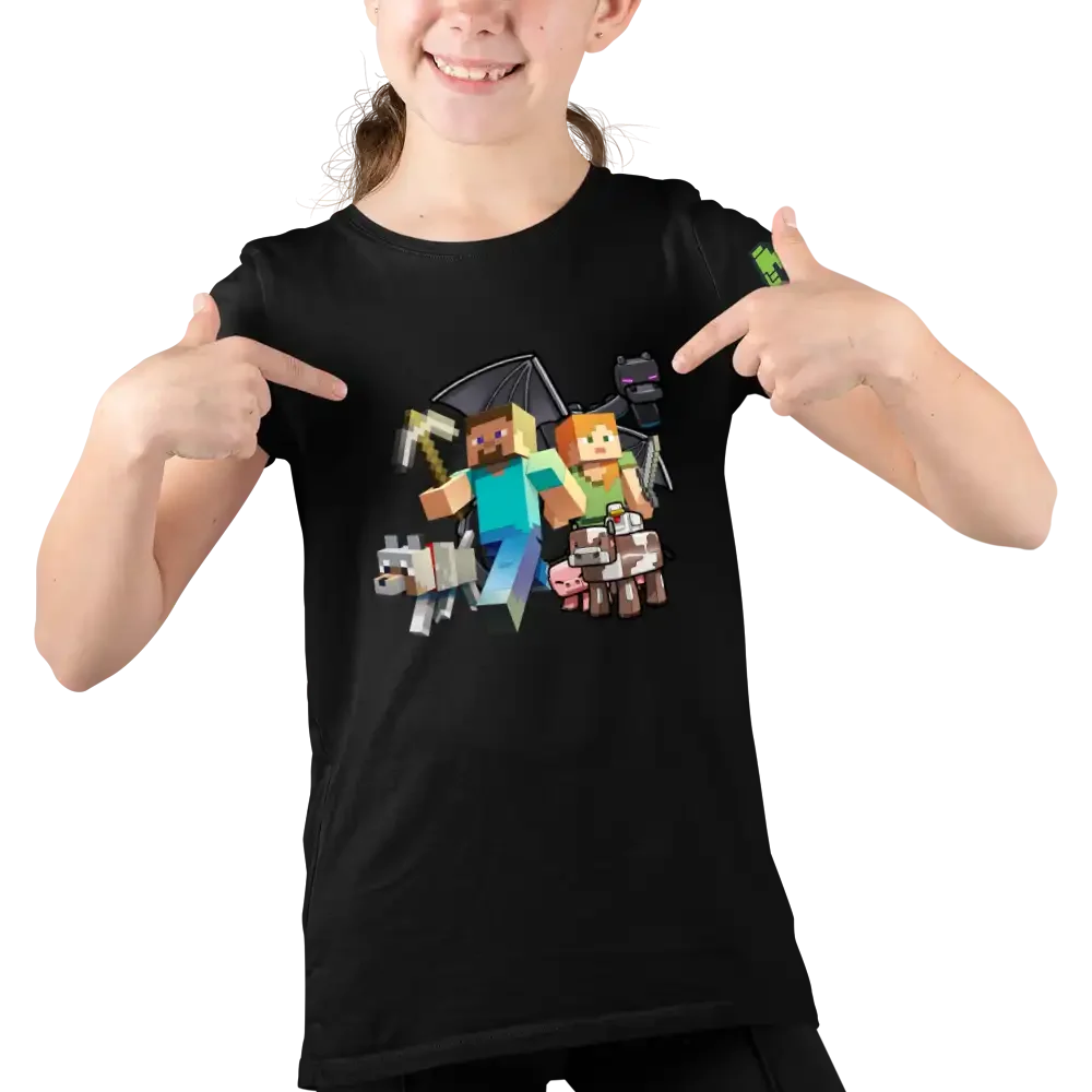 Tricou Minecraft Planet House Fete