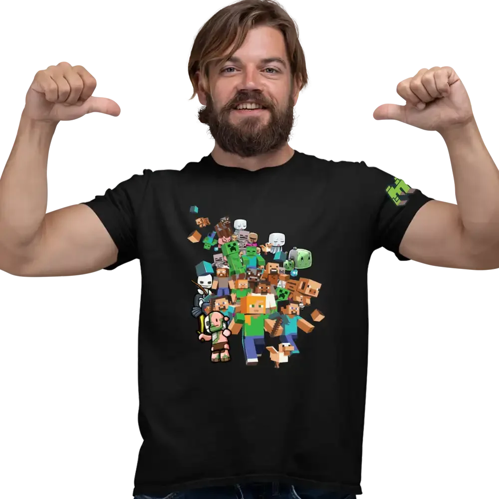 tricou-minecraft-27w2T54 Tricou Minecraft Party Curseforge Barbati