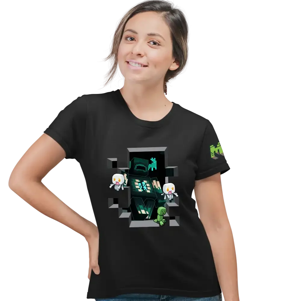 Tricou Minecraft Aternos Warden Femei