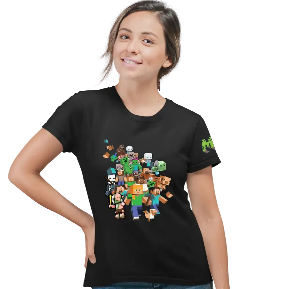 tricou-minecraft-35w2T54 Tricou Minecraft Party Curseforge Femei