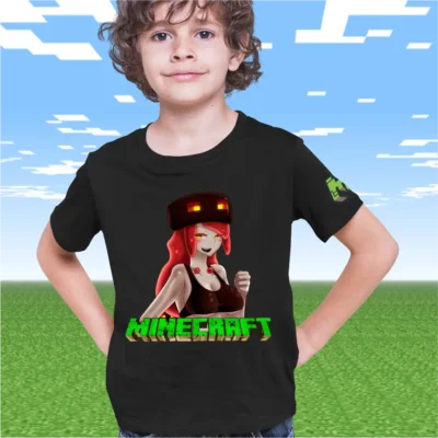 Tricou Minecraft Anime Baieti