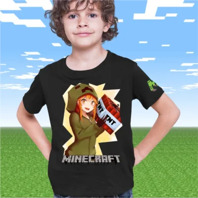 Tricou Minecraft Anime Baieti