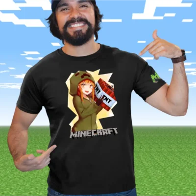 Tricou Minecraft Anime Barbati