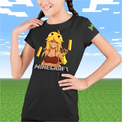 Tricou Minecraft Anime Fete