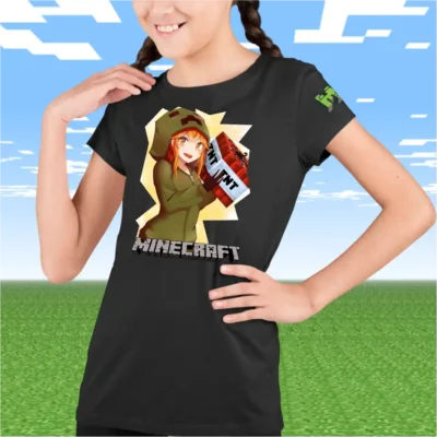 Tricou Minecraft Anime Fete