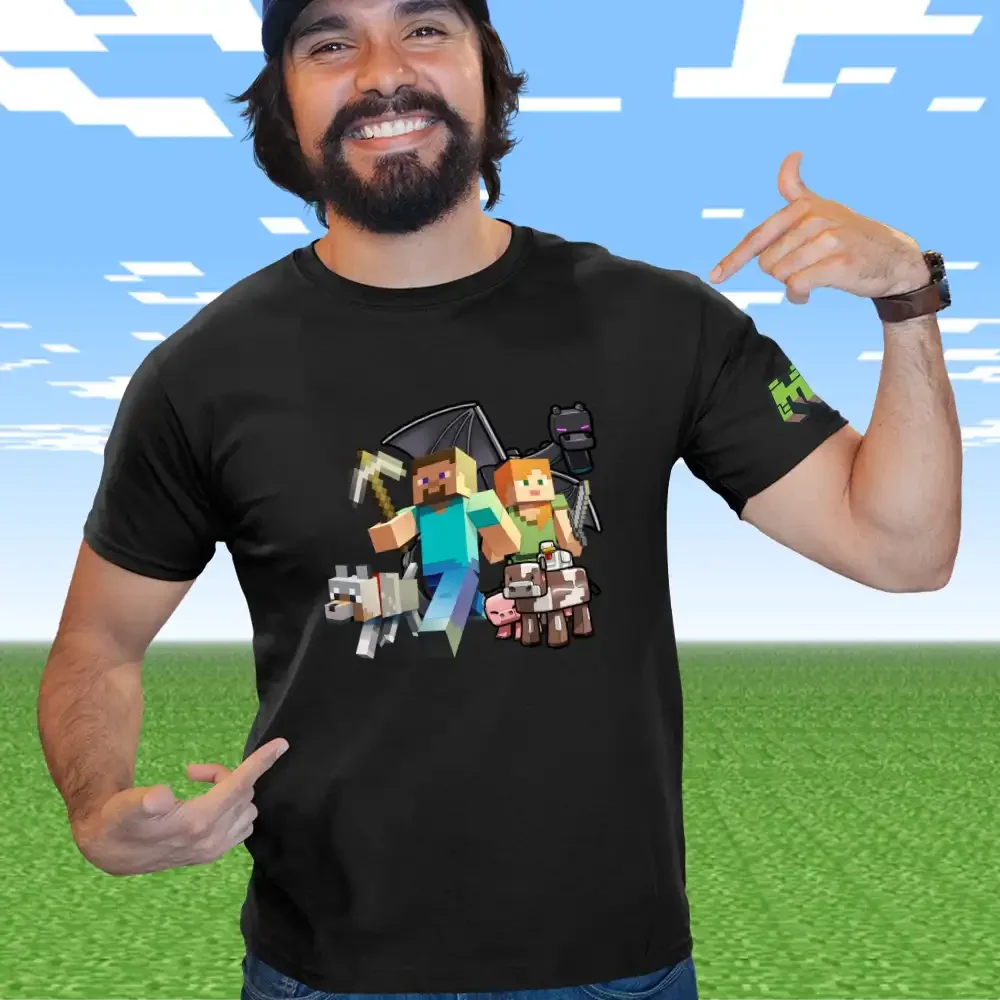 tricou-minecraft-barbati-28w2T55 Tricou Minecraft Barbati
