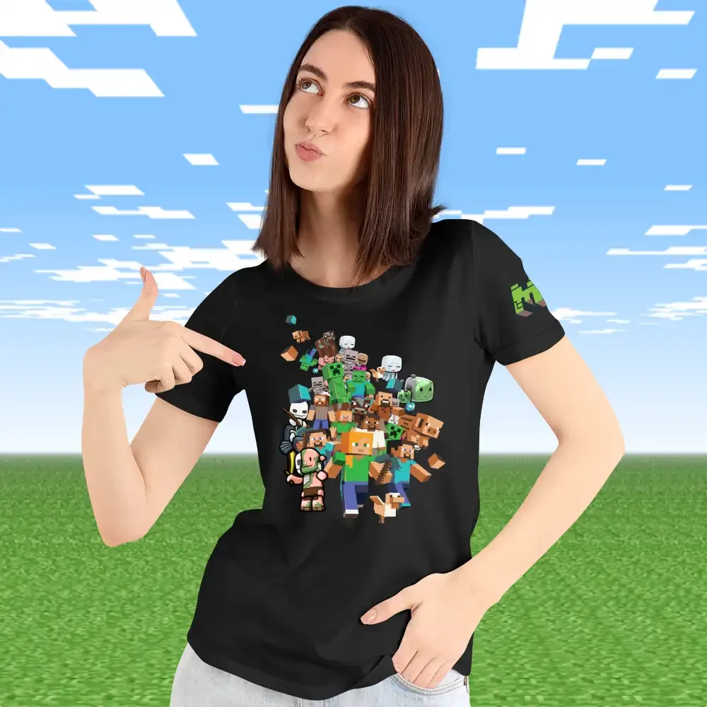 tricou-minecraft-femei-36w2T54 Tricou Minecraft Femei