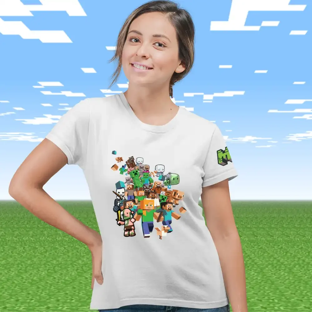 tricou-minecraft-femei-40w2T54 Tricou Minecraft Femei