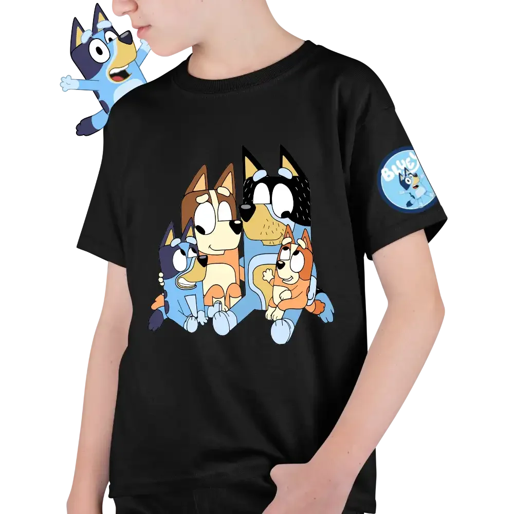 tricou-bluey-11w2T103 Tricou Bluey Family Baieti