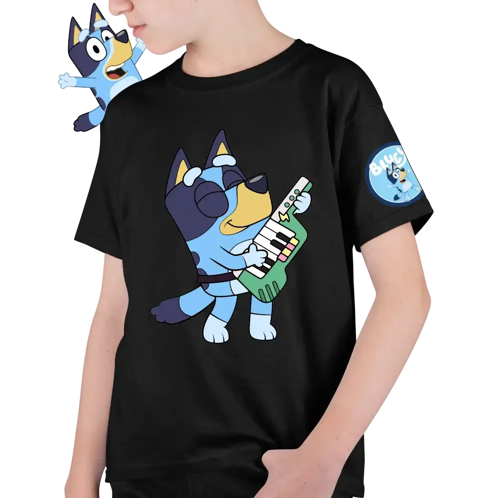 tricou-bluey-11w2T105 Tricou Bluey Keytar Baieti