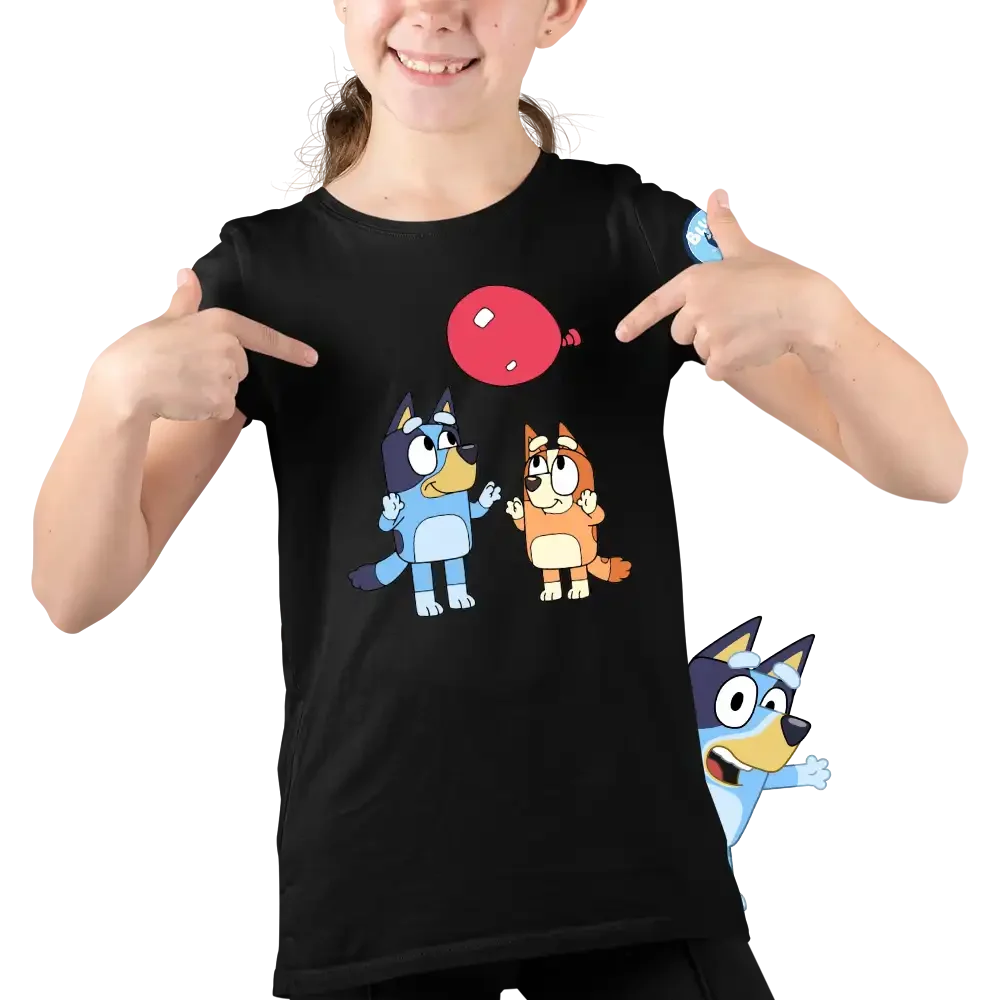 Tricou Bluey Bingo Baloon Fete