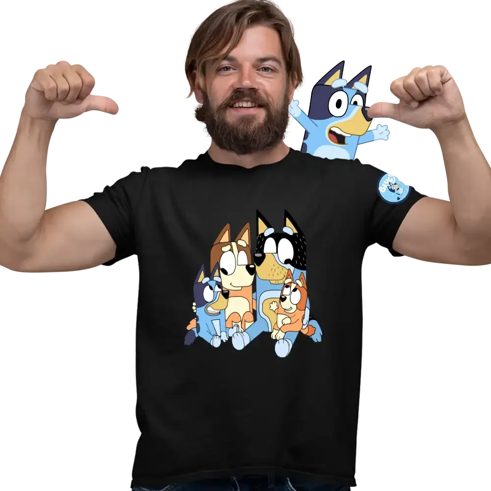 tricou-bluey-27w2T103 Tricou Bluey Family Barbati