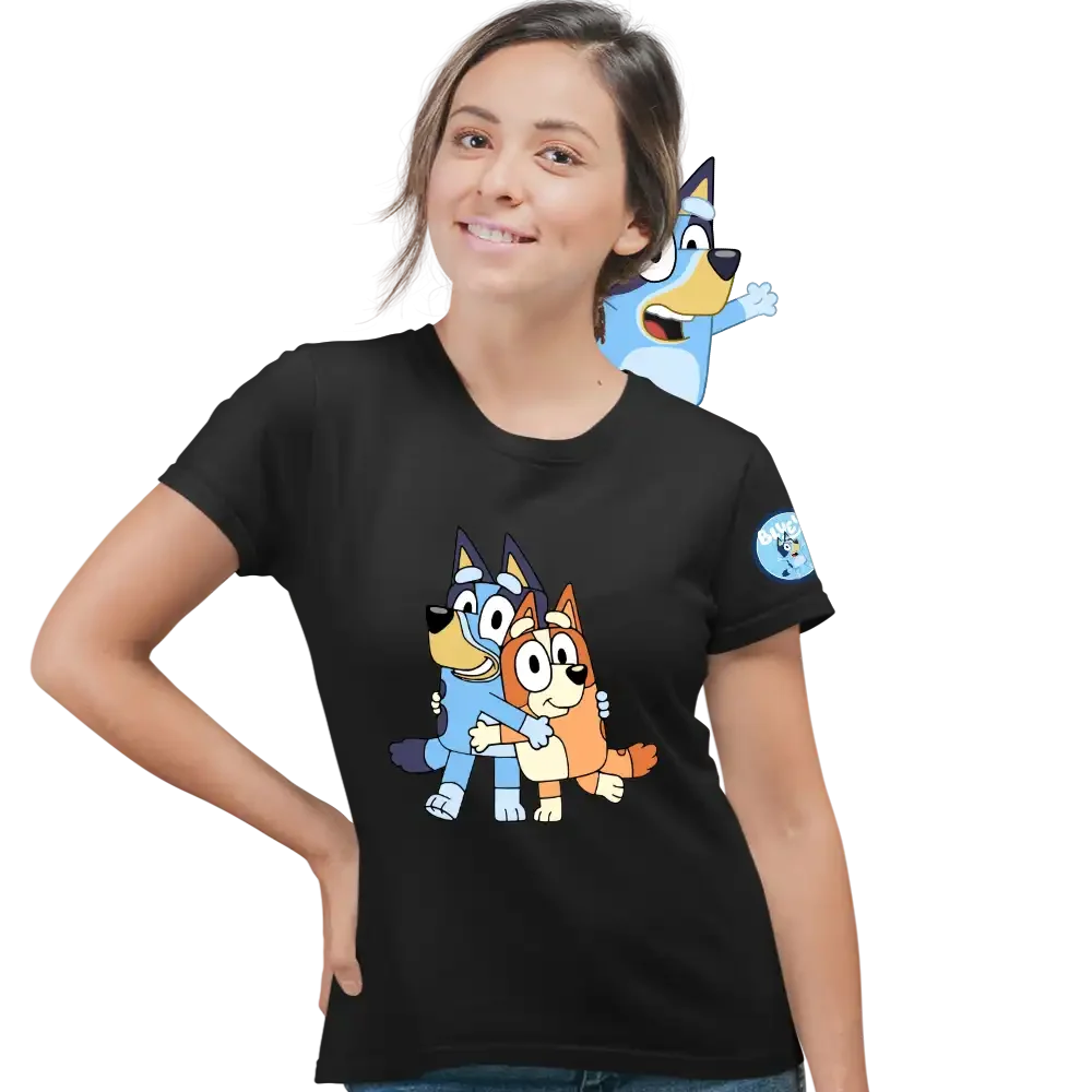 tricou-bluey-35w2T101 Tricou Bluey Bingo Hugging Femei