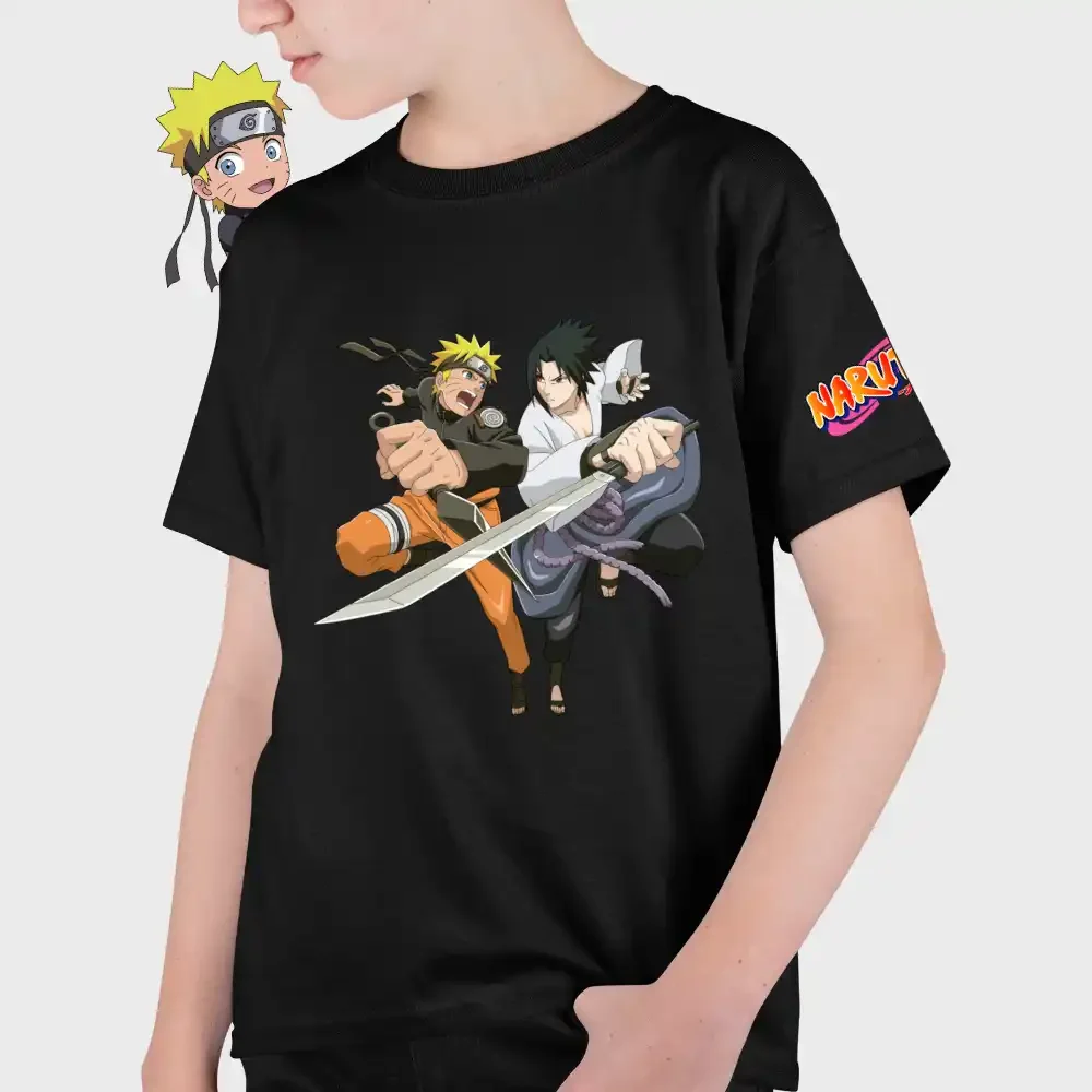 Tricou Naruto Sasuke Fight Baieti