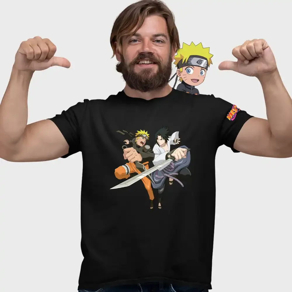 Tricou Naruto Sasuke Fight Barbati