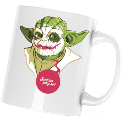 Cana Baby Yoda Joker, Star Wars, alba, 330 ml