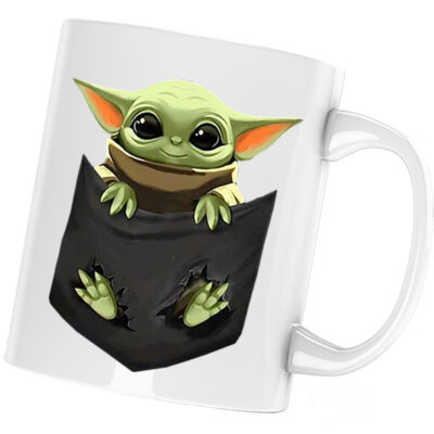 Cana Baby Yoda Pocket, Star Wars, Mandalorian, alba, 330 ml