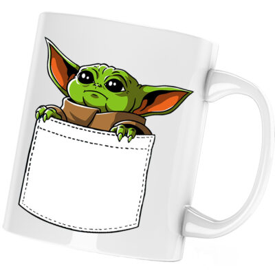 Cana Baby Yoda White Pocket, Star Wars, alba, 330 ml