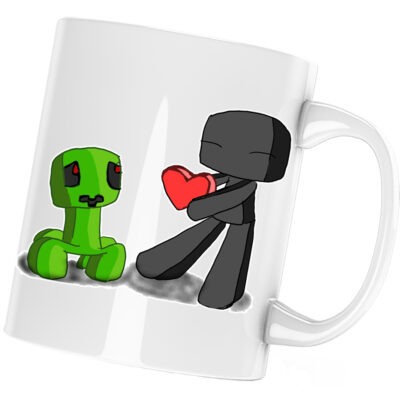 Cana Baby Creeper Enderman Minecraft, alba, 330 ml