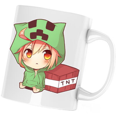 Cana Minecraft Anime Creeper, alba, 330 ml
