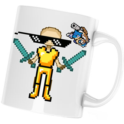 Cana ThugLife Minecraft Gold Skin, alba, 330 ml