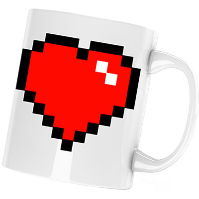 Cana Minecraft Heart, alba, 330 ml