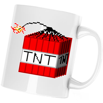 Cana Minecraft TNT, alba, 330 ml