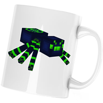 Cana Minecraft Green Spider, alba, 330 ml