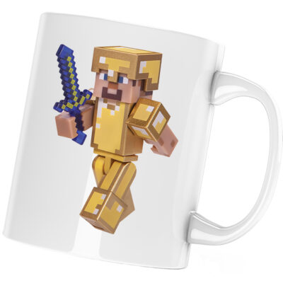 Cana Minecraft Gold Skin Cool, alba, 330 ml