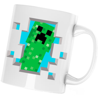 Cana Creeper Blue Sky Minecraft, alba, 330 ml