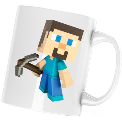 Cana Steve Pickaxe Minecraft, alba, 330 ml